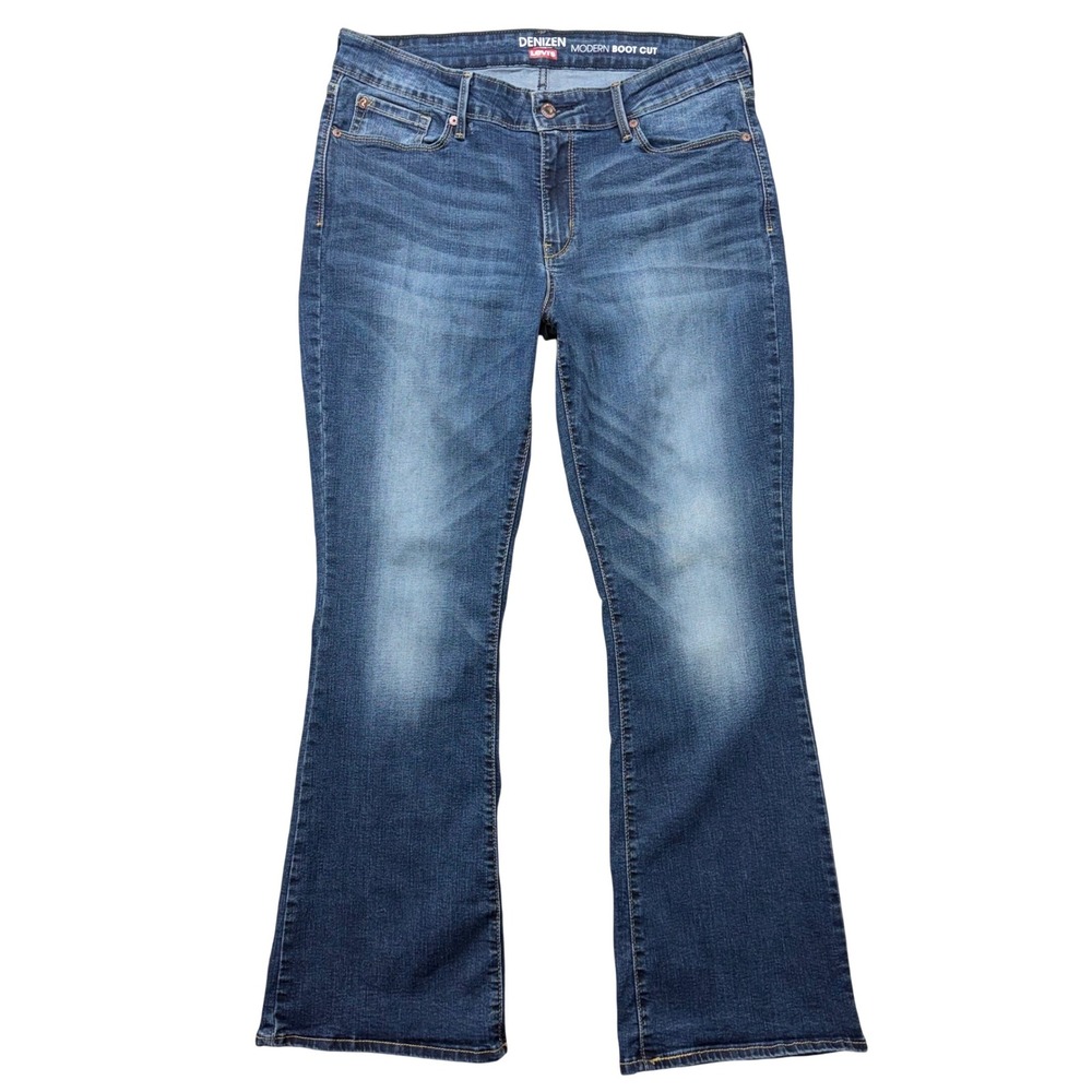 Denizen from Levis Modern Boot Cut Jeans Womens 14S Medium Wash‎ Blue Mid Rise